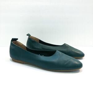 Everlane The Day Glove Green Italian Leather Flats